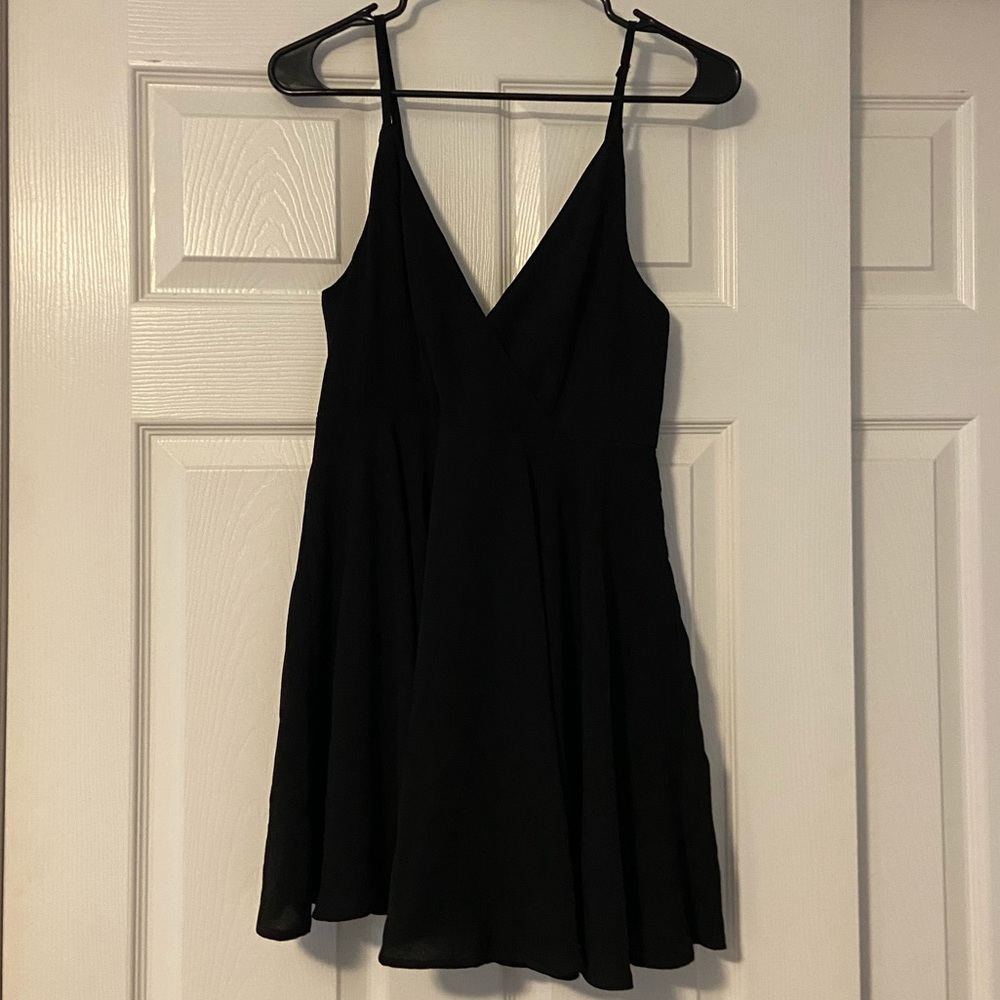 Black flare dress